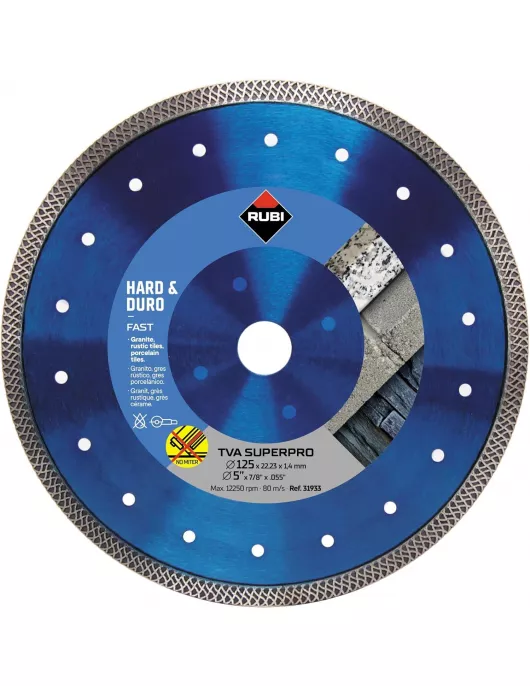 APS18165 RUBI TVA 125 Hard Materials Turbo Viper Diamond Blade 