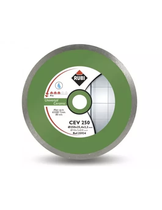 APS18188 RUBI CEV‑250 PRO (25934) – Continuous Rim Diamond Blade for Ceramic Tiles APS18188 RUBI CEV‑250 PRO (25934) – Continuous Rim Diamond Blade for Ceramic Tiles