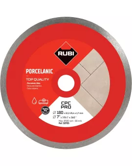 APS18199 RUBI CPC‑180 PRO (30955) – Continuous Rim Diamond Blade for Porcelain Tiles 