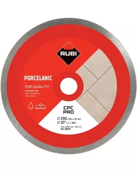 APS18202 RUBI CPC‑250 PRO (30959) – Continuous Rim Diamond Blade for Porcelain Tiles 