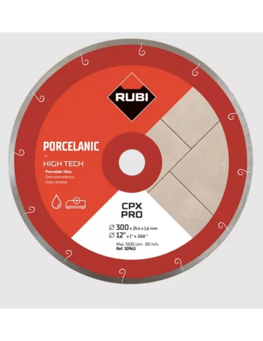APS18207 RUBI CPX‑300 PRO (30963) – J‑Slot Diamond Blade for Porcelain Tiles APS18207 RUBI CPX‑300 PRO (30963) – J‑Slot Diamond Blade for Porcelain Tiles