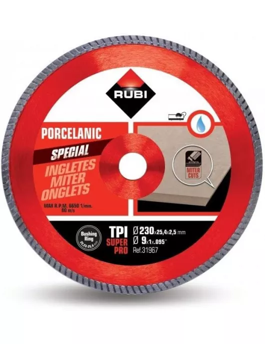 APS18209 RUBI TPI‑230 SUPERPRO (31967) – Turbo Mitre Diamond Blade for Porcelain Stoneware APS18209 RUBI TPI‑230 SUPERPRO (31967) – Turbo Mitre Diamond Blade for Porcelain Stoneware