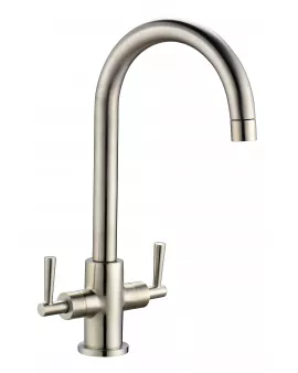 APS11942 Monmouth Dual Kitchen Tap - Brushed Brushed Silver