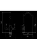 APS11951 Tenby Traditional Kitchen Tap Chrome