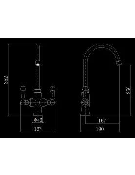 APS11951 Tenby Traditional Kitchen Tap Chrome