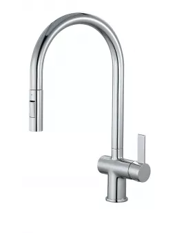 APS11966 Mayhill Chrome Single Lever Pull Out Kitchen Tap Chrome