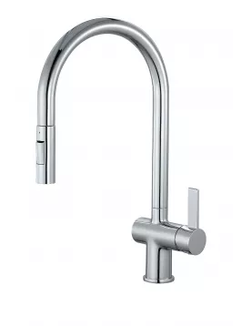 APS11966 Mayhill Chrome Single Lever Pull Out Kitchen Tap Chrome