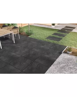 APS12997 Hammer Stone 60x90x2 Nero Matt R11 Black
