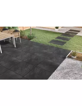 APS12997 Hammer Stone 60x90x2 Nero Matt R11 Black