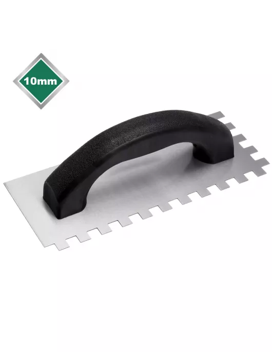 APS17429 10mm ECONOMY STEEL SQUARE NOTCHED TROWEL 
