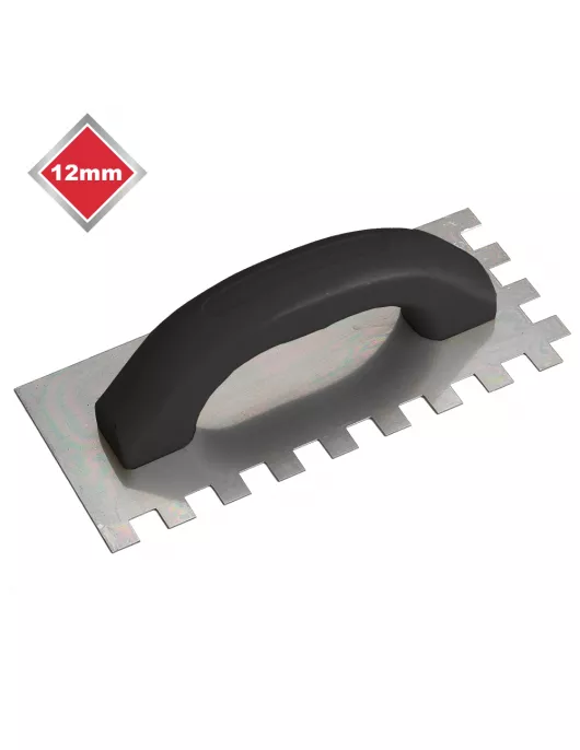 APS17430 12mm ECONOMY STEEL SQUARE NOTCHED TROWEL 