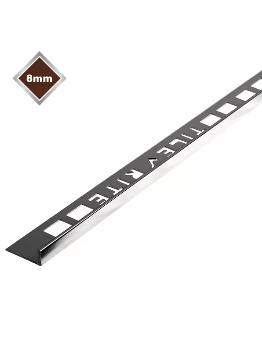 APS17478 8MM L SHAPED BRIGHT SILVER TRIM 