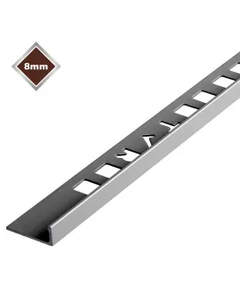 APS17479 8MM L SHAPED MATT SILVER TRIM 