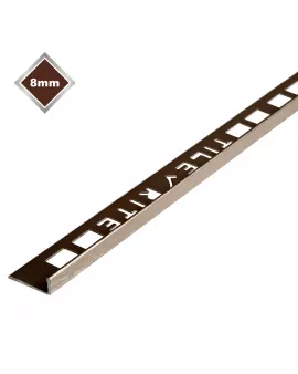 APS17480 8MM L SHAPED S/STEEL EFFECT TRIM 