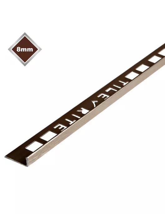 APS17480 8MM L SHAPED S/STEEL EFFECT TRIM 