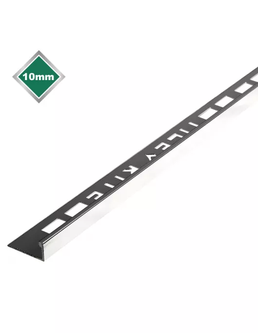 APS17484 10MM L SHAPED BRIGHT SILVER TRIM 