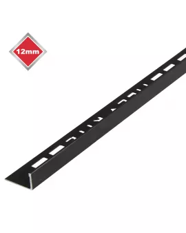 APS17486 12MM L SHAPED BRUSHED BLACK TRIM 