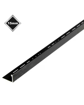 APS17490 15MM L SHAPE BRUSHED BLACK TRIM 