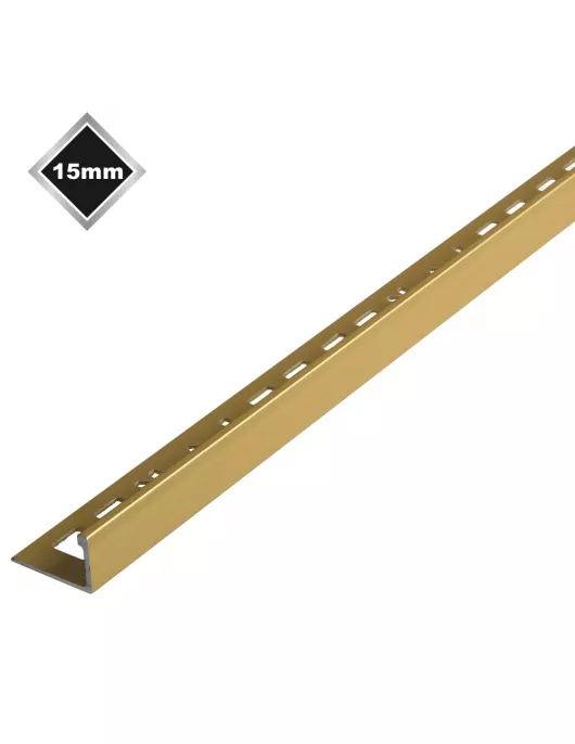 APS17493 15MM L SHAPE MATT GOLD TRIM 