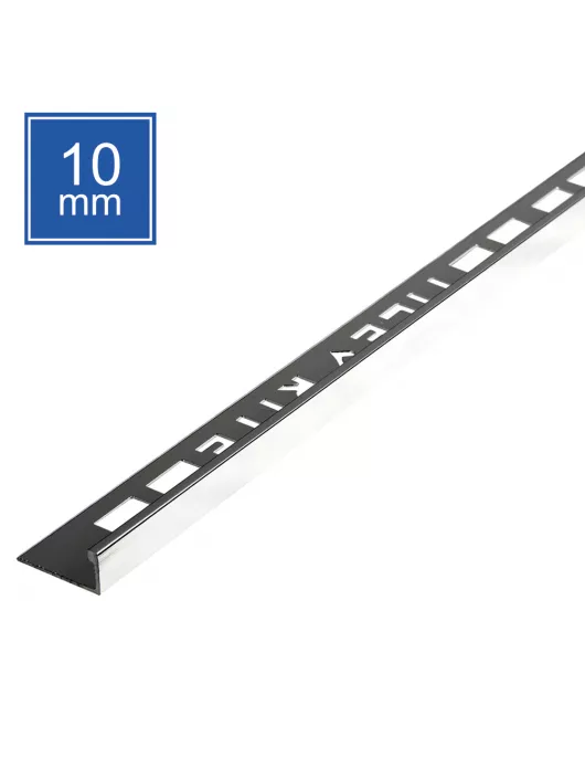 APS17496 10MM L SHAPED BRIGHT SILVER TRIM 