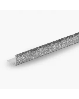 APS17498 12MM SILVER GLITTER L SHAPE TILE EDGE 