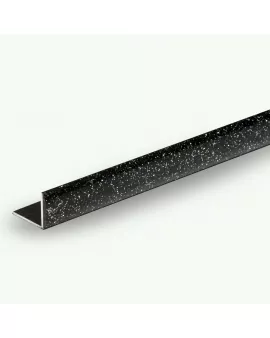 APS17499 10MM BLACK GLITTER L SHAPE TILE EDGE 