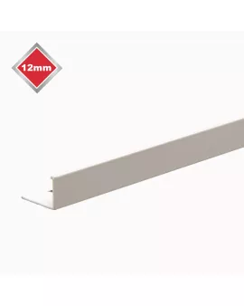 APS17508 12MM SMOOTH WHITE L SHAPE TILE EDGE 