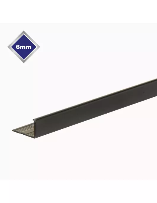 APS17509 6MM SMOOTH BLACK L SHAPE TILE EDGE 