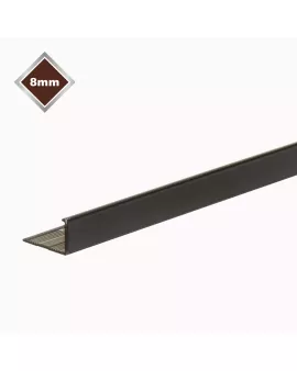 APS17510 8MM SMOOTH BLACK L SHAPE TILE EDGE 