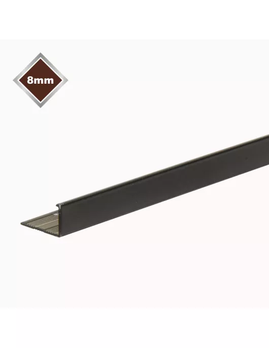 APS17510 8MM SMOOTH BLACK L SHAPE TILE EDGE 