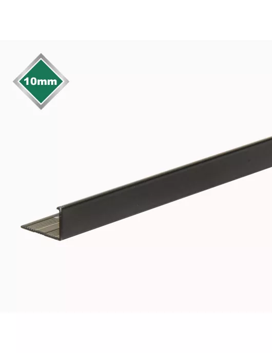 APS17511 10MM SMOOTH BLACK L SHAPE TILE EDGE 