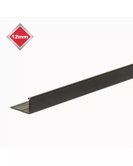 APS17512 12MM SMOOTH BLACK L SHAPE TILE EDGE 