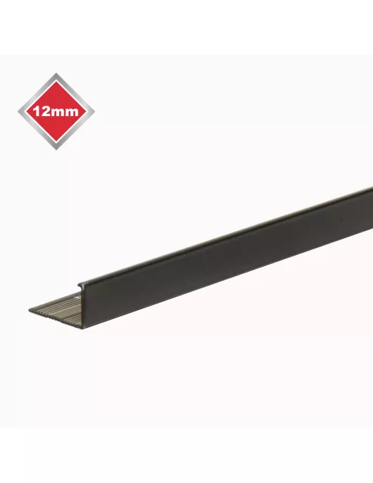 APS17512 12MM SMOOTH BLACK L SHAPE TILE EDGE 