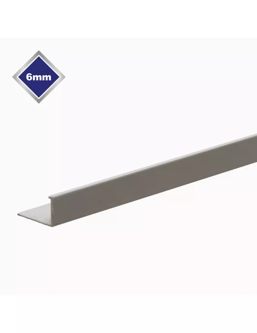 APS17513 6MM SMOOTH GREY L SHAPE TILE EDGE 