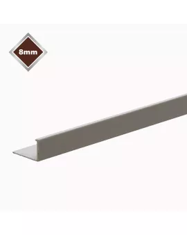 APS17514 8MM SMOOTH GREY L SHAPE TILE EDGE 