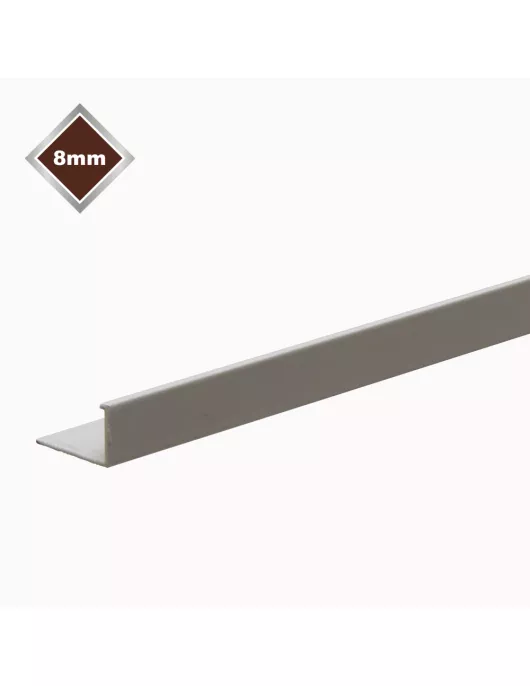 APS17514 8MM SMOOTH GREY L SHAPE TILE EDGE 