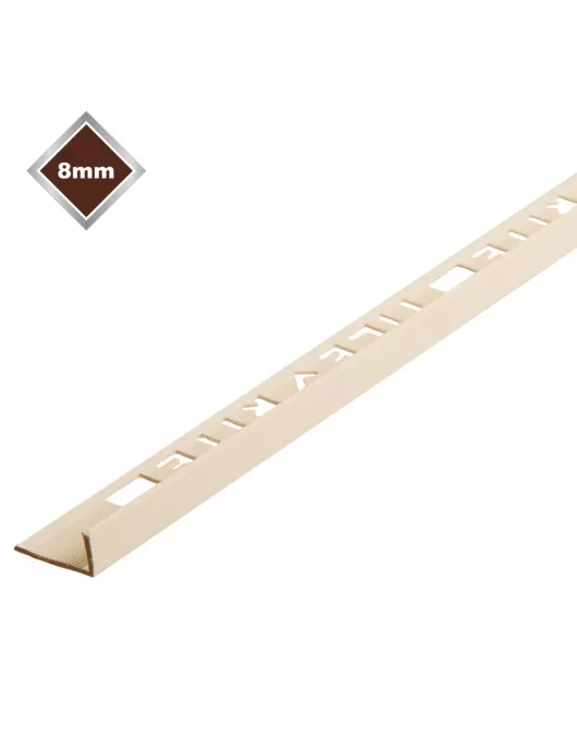 APS17517 8MM SOFT PEACH L SHAPED PVC TILE TRIM 
