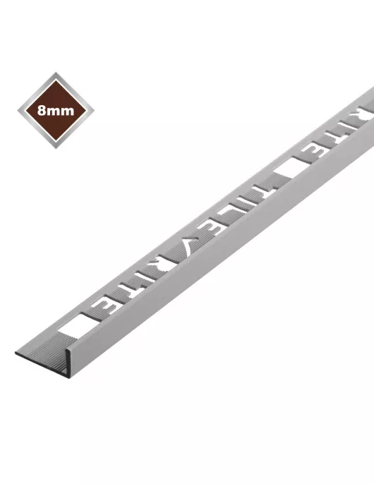 APS17519 8MM GREY PVC L SHAPED TILE TRIM 
