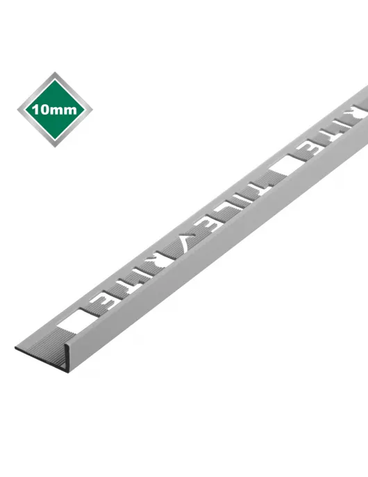 APS17523 10MM GREY L SHAPED PVC TILE TRIM 