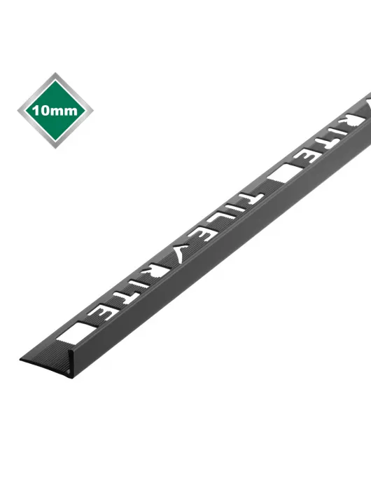 APS17524 10MM BLACK L SHAPE PVC TILE TRIM 