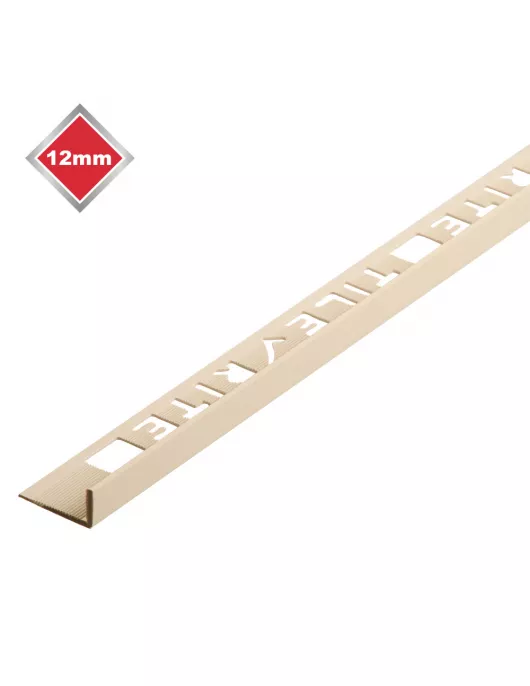 APS17526 12MM AM BONE L SHAPE PVC TILE TRIM 