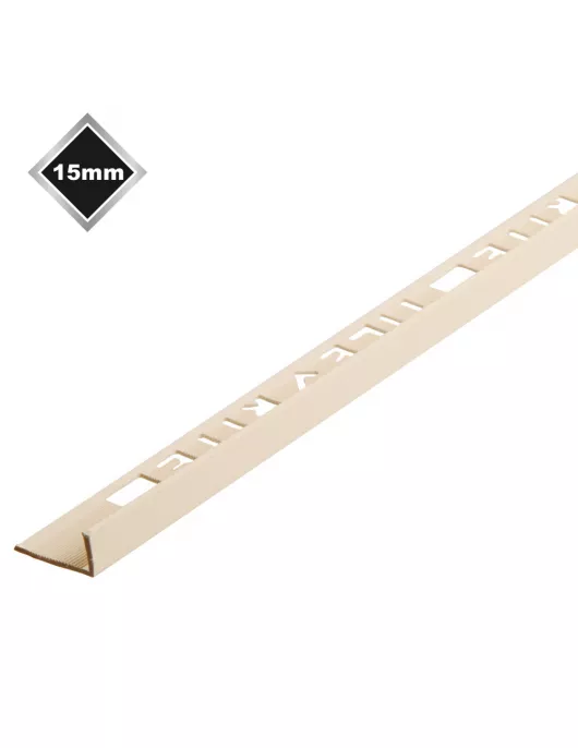 APS17529 15MM SOFT PEACH L SHAPE PVC TILE TRIM 