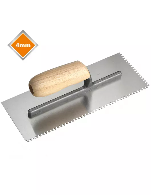 APS17701 4mm HIGH CARBON STEEL U NOTCHED MOSAIC TROWEL 