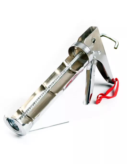 APS17789 CHROME PLATED HALF BARREL CAULKING GUN 