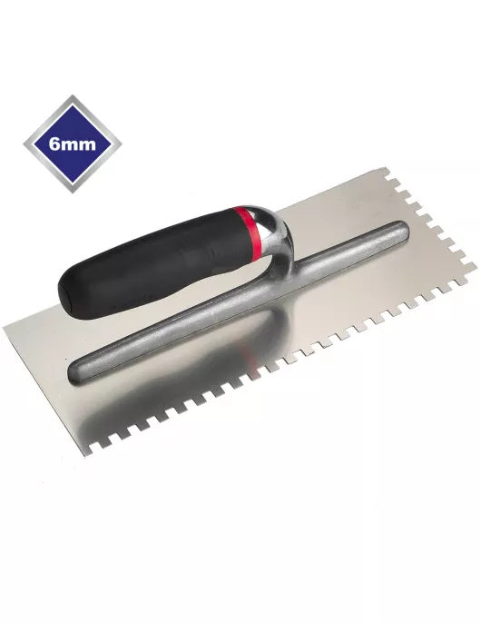 APS17805 6mm SQUARE NOTCHED STAINLESS STEEL TROWEL 