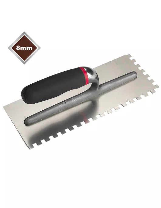APS17806 8mm SQUARE NOTCHED STAINLESS STEEL TROWEL 