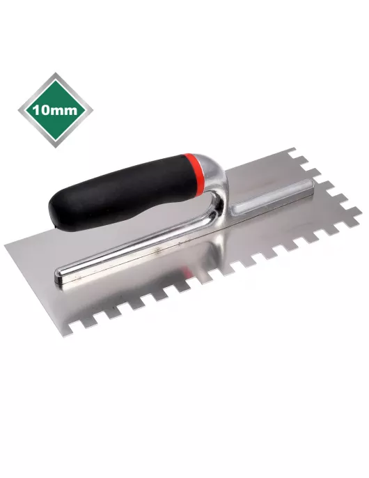 APS17807 10mm SQUARE NOTCHED STAINLESS STEEL TROWEL 