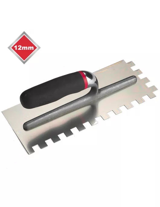 APS17808 12mm SQUARE NOTCHED STAINLESS STEEL TROWEL 