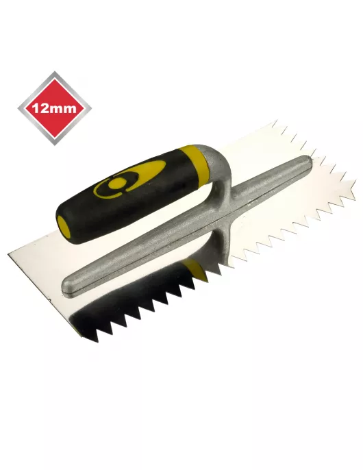 APS17809 12mm V NOTCHED STAINLESS STEEL TROWEL 