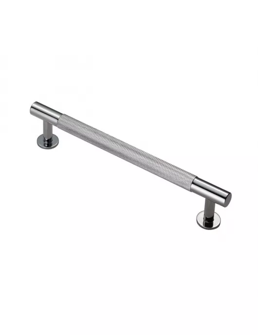 APS18765 Knurled Cabinet Pull Handle 160 Centres Chrome